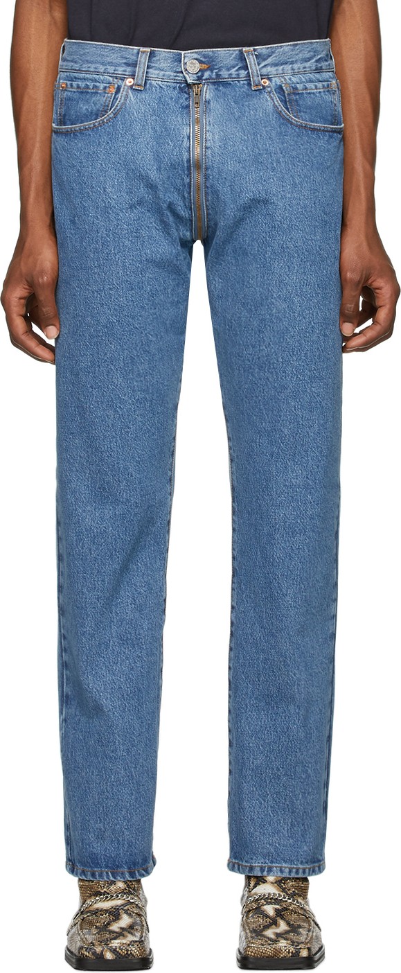 Vetements Blue Crotch Zip Jeans
