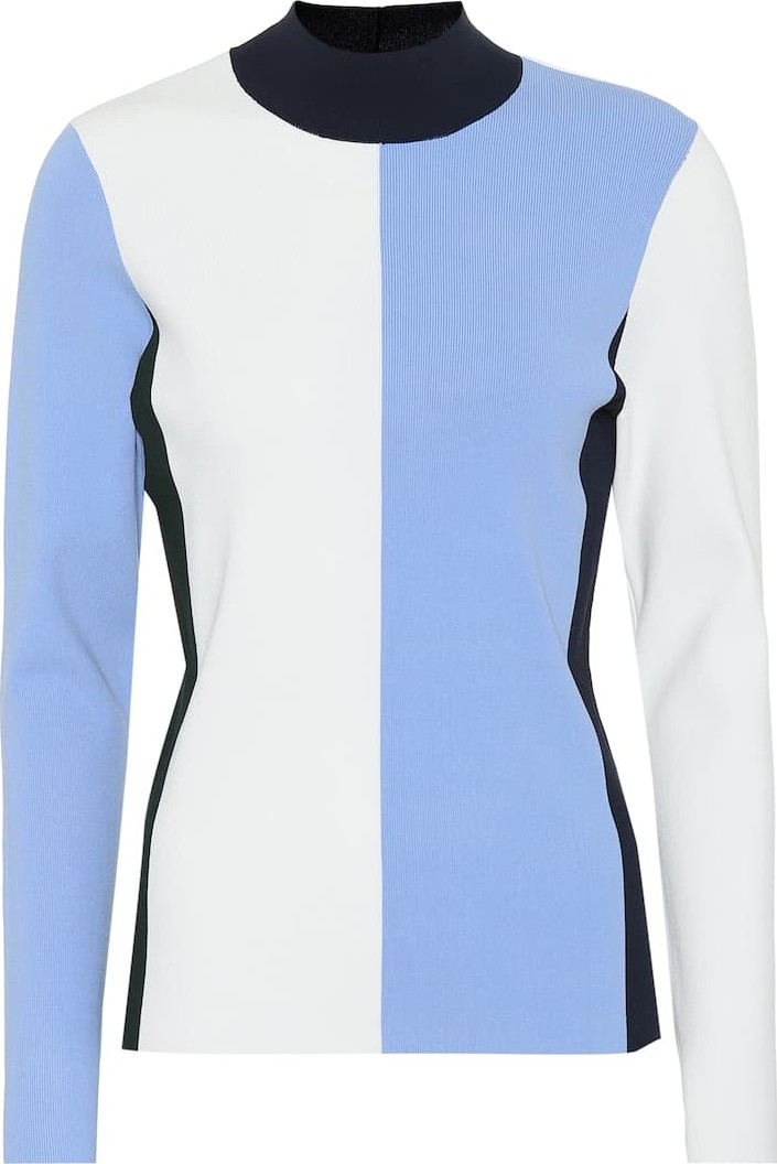 Tory Sport Tech knit vertical-block sweater