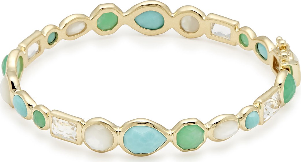 IPPOLITA 18K Rock Candy Mixed Hinge Bracelet in Pacific