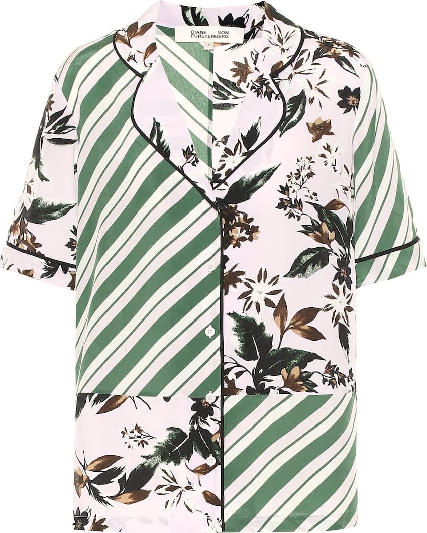 DIANE von FURSTENBERG Iman silk crêpe de chine shirt