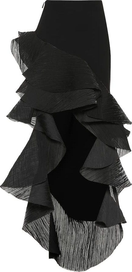Maticevski Palos ruffled asymmetric skirt