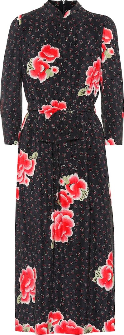 Simone Rocha Floral silk midi dress