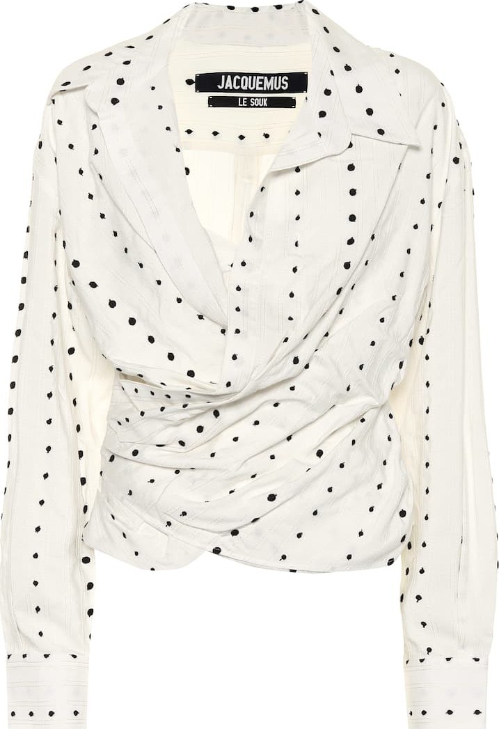 Jacquemus La Chemise Ourika polka-dot top