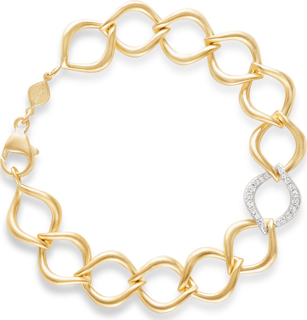 Jamie Wolf 18k Aladdin Chain-Link Bracelet w/ Diamond Link