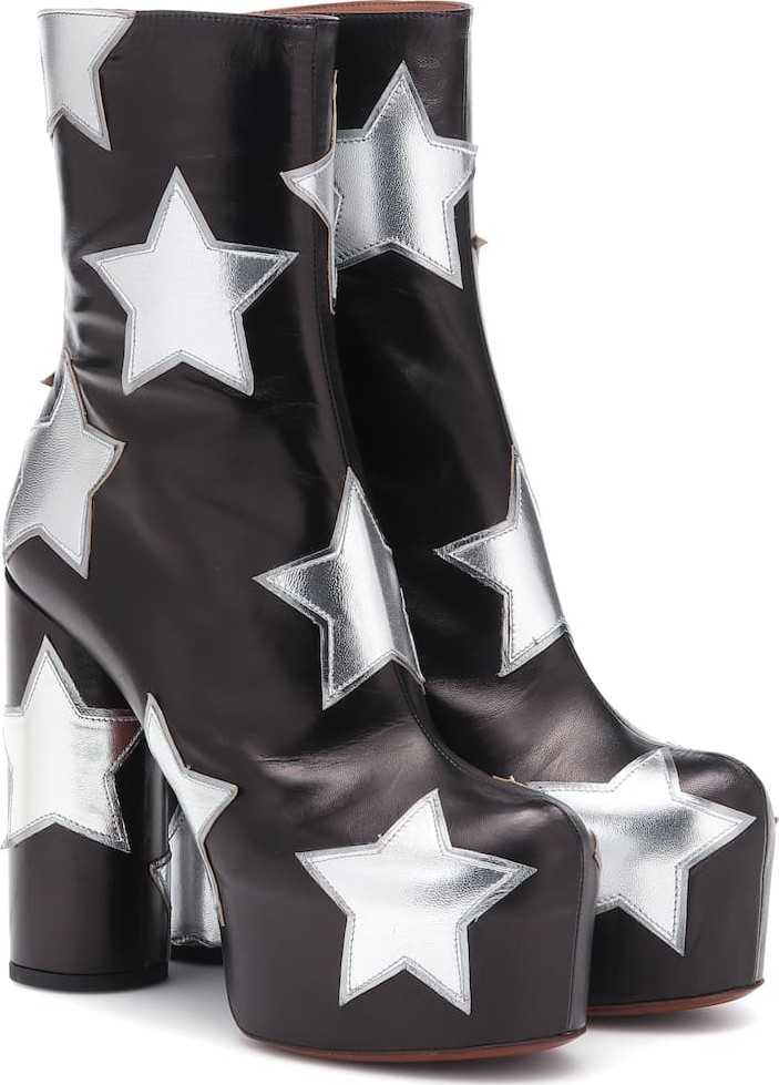 Vetements Leather platform ankle boots