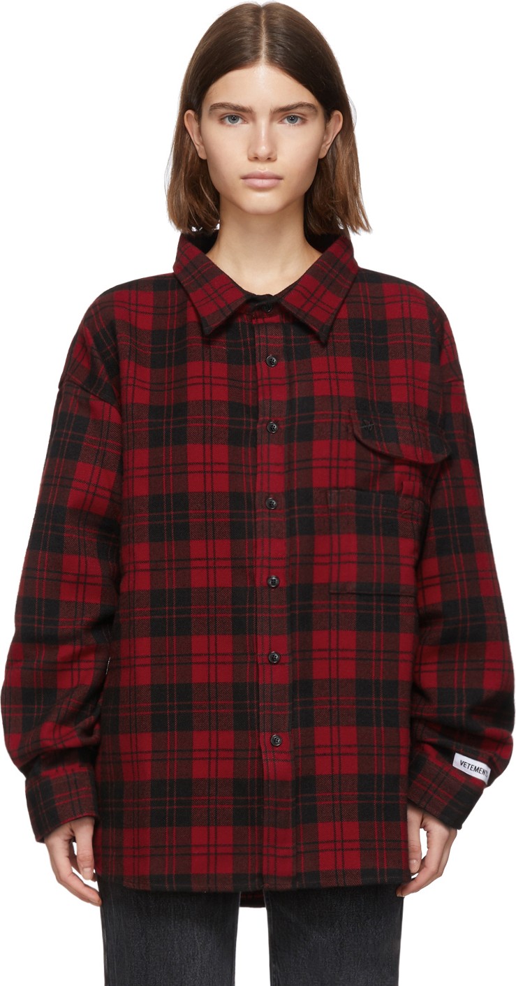 Vetements Red Over Your Hoodie Shirt