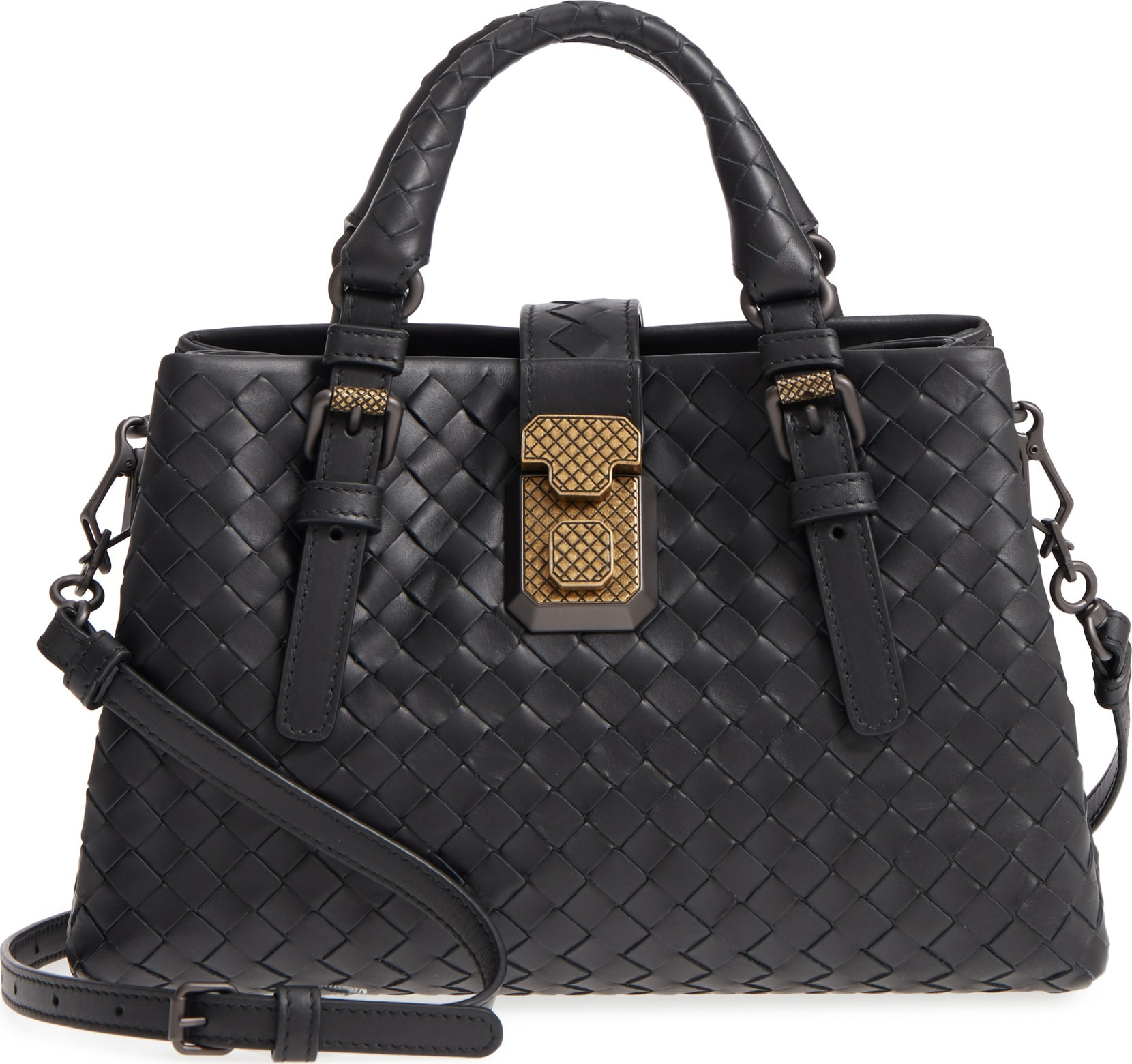 Bottega Veneta Mini Roma Leather Satchel