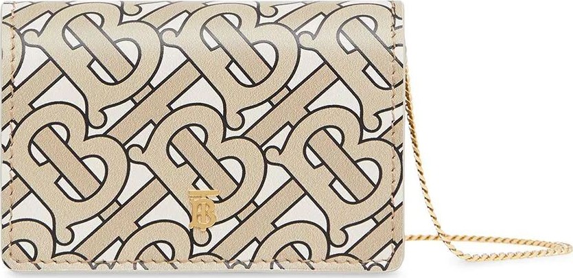 Burberry London England Monogram Print Card Case with Detachable Strap