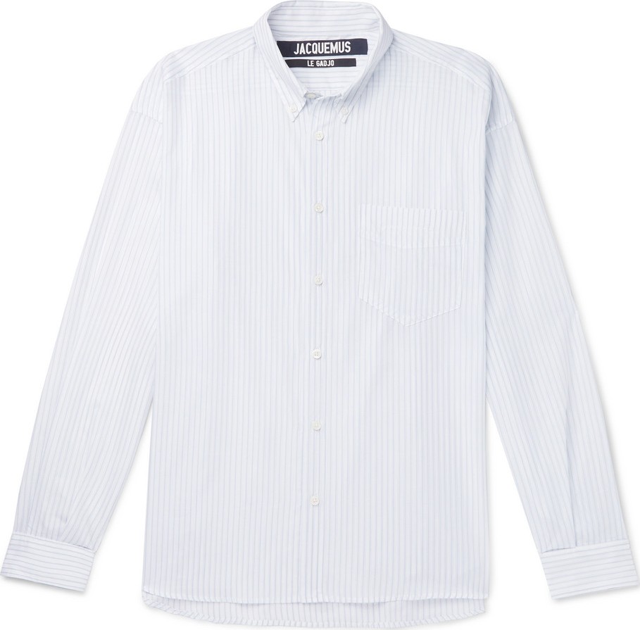 Jacquemus Simon Button-Down Collar Striped Cotton Shirt