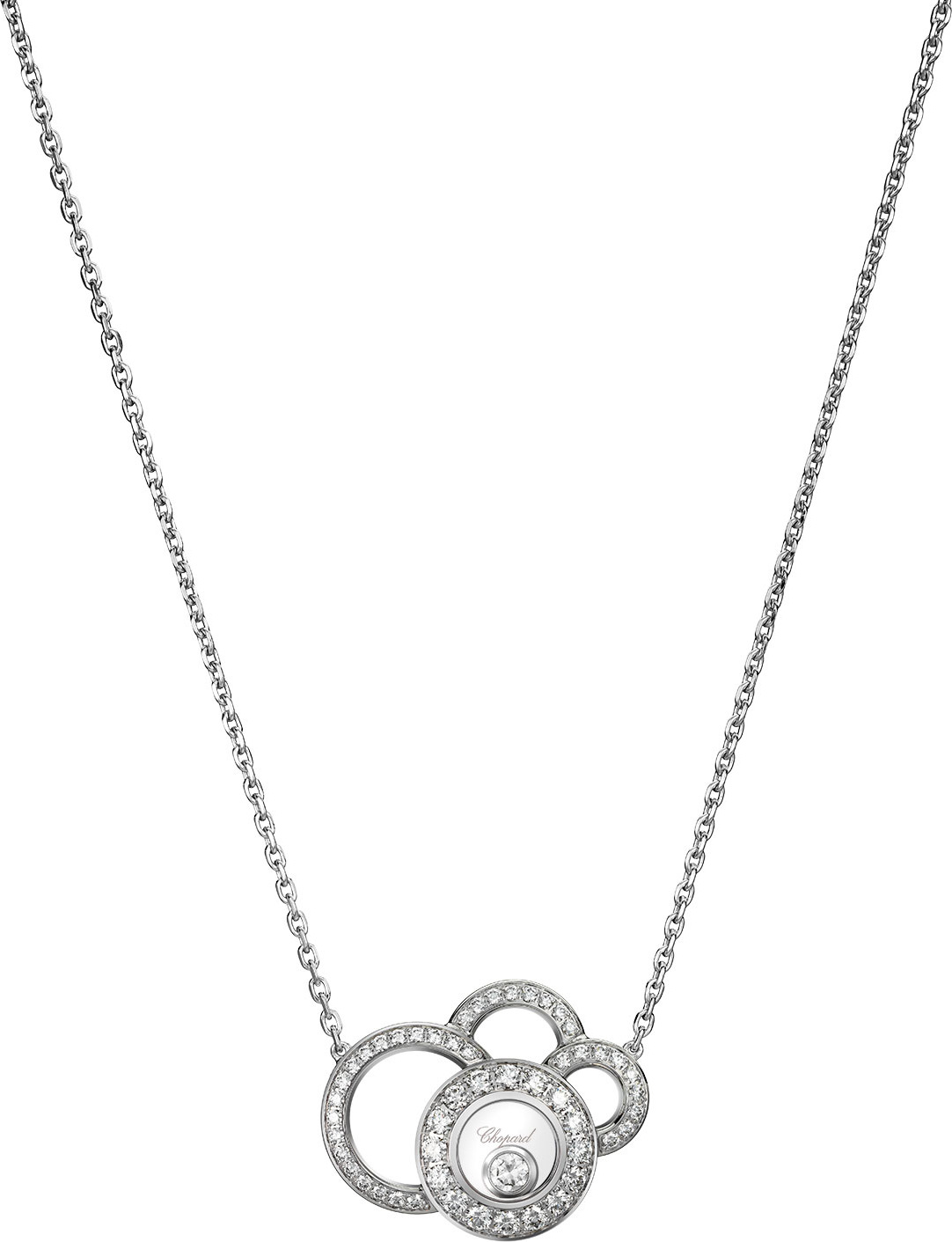 Chopard Happy Dreams Necklace with Diamonds in 18K White Gold