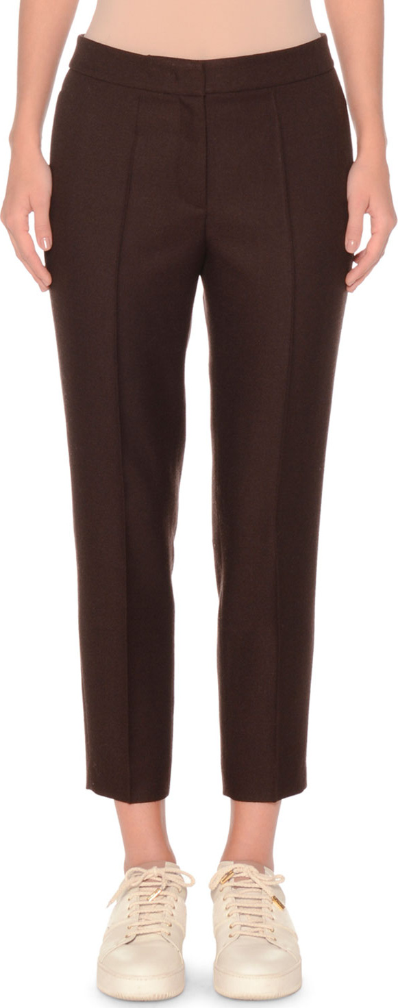 Agnona Shetland Wool Slim Cropped Pant