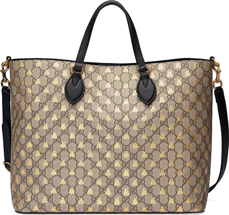 Gucci Bestiary GG Supreme Medium Top-Handle Tote Bag