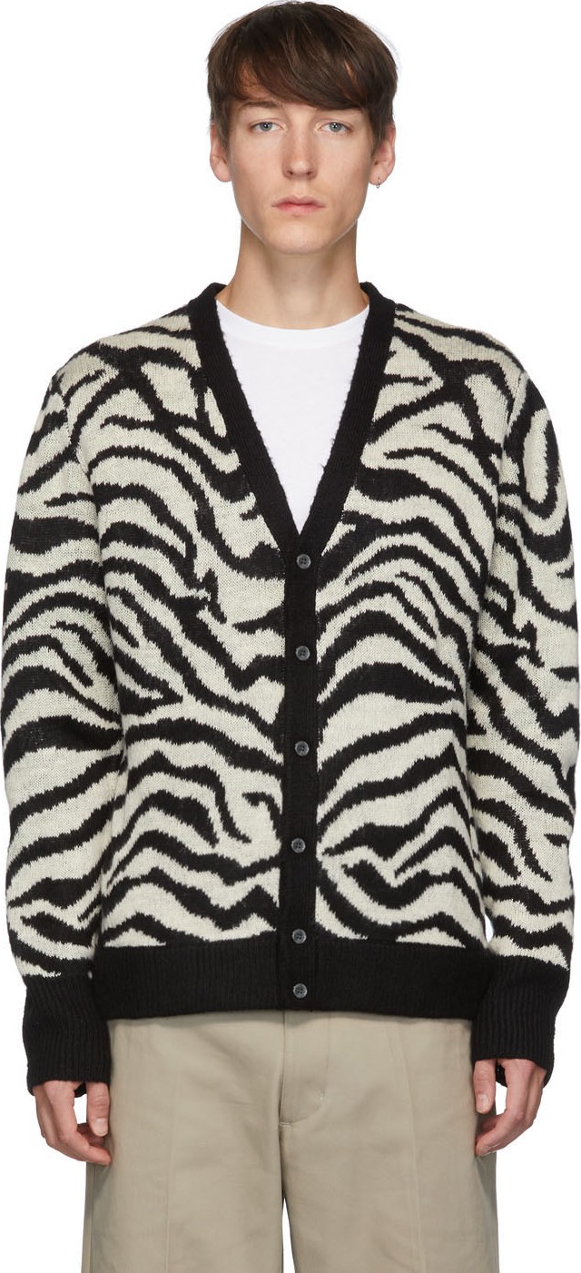 Noon Goons Black & White Tiger Cardigan