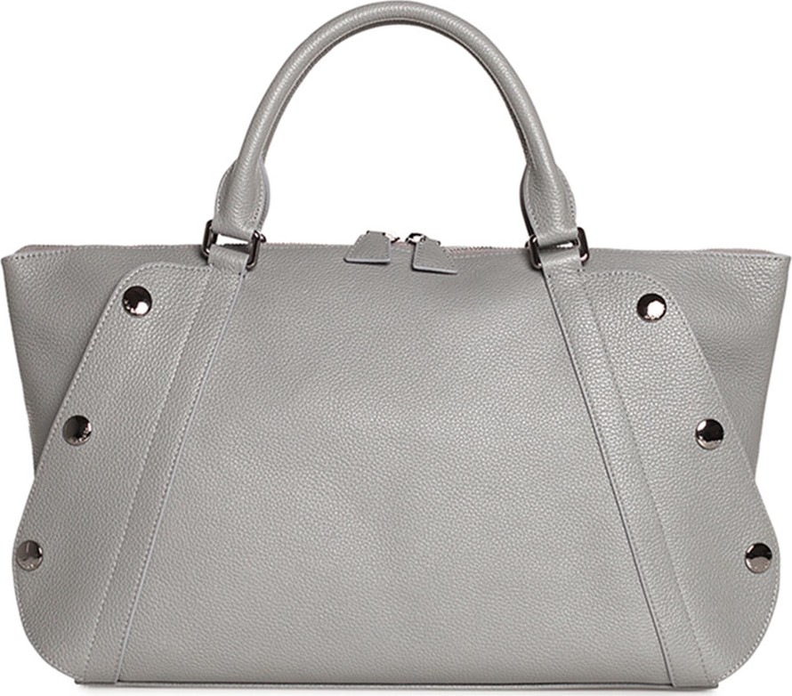 Akris Aimee Small Bicolor Leather Satchel Bag