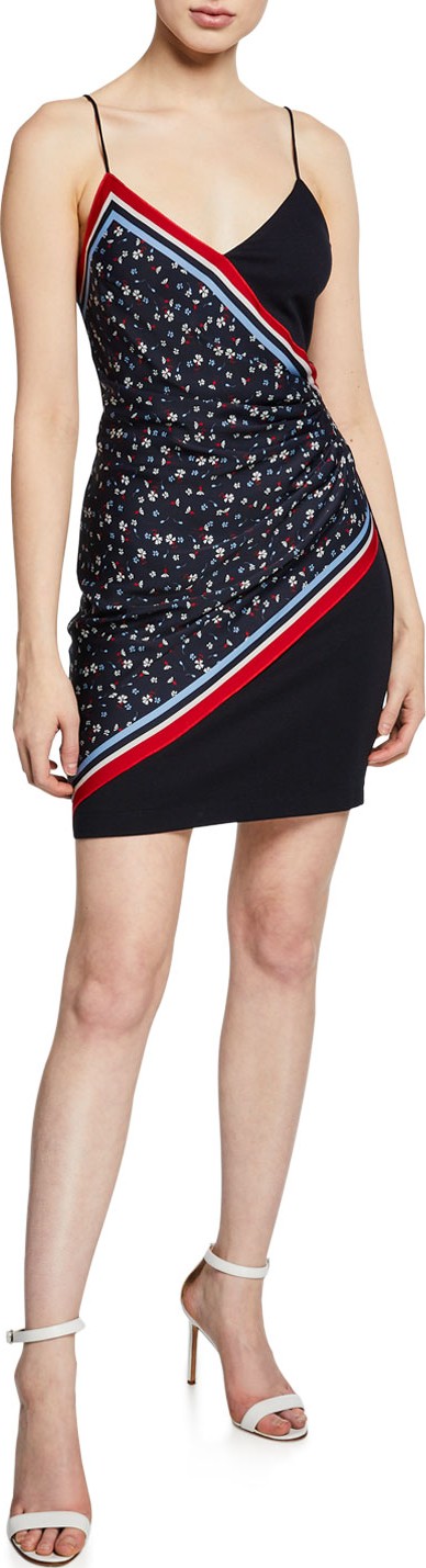 Bailey 44 Foile A Deux Floral-Print Sleeveless Mini Dress