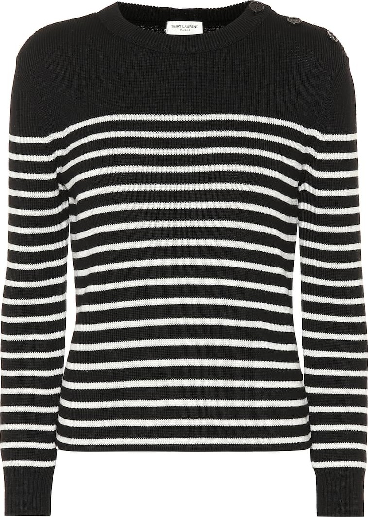Saint Laurent Striped cotton and wool sweater