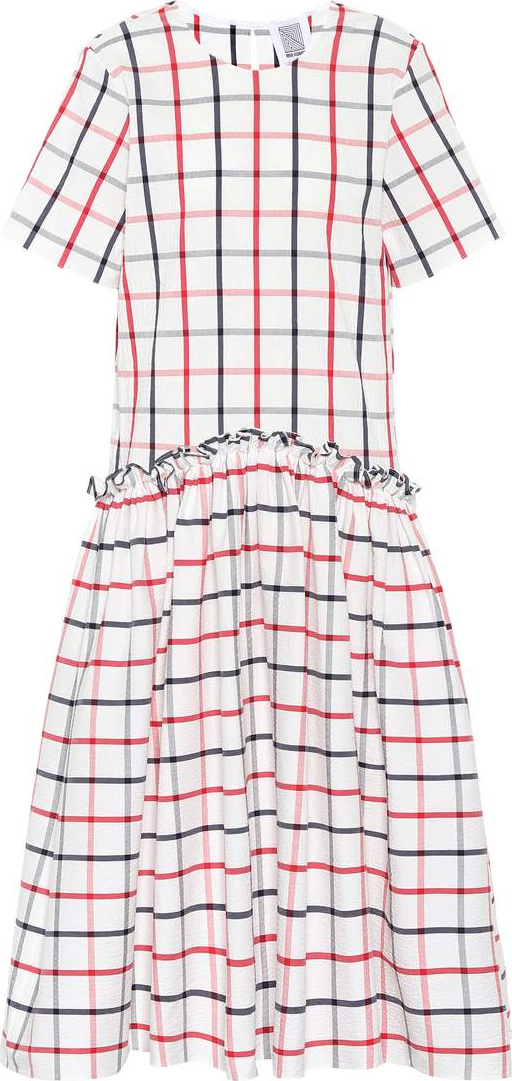 Rosie Assoulin Ebbs and Flows seersucker dress