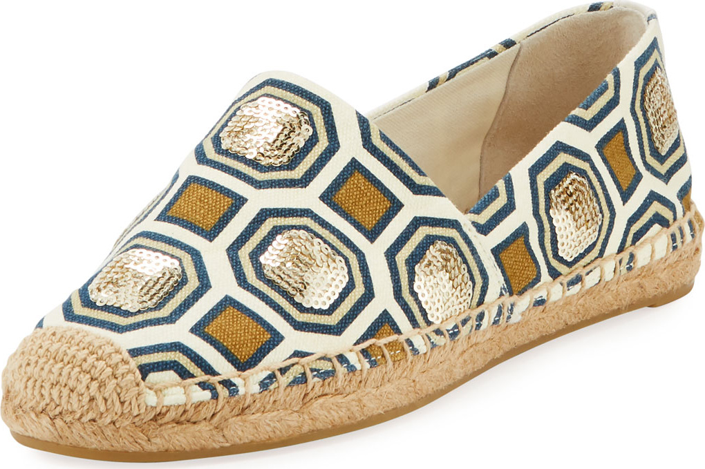 Tory Burch Cecily Embellished Flat Espadrille