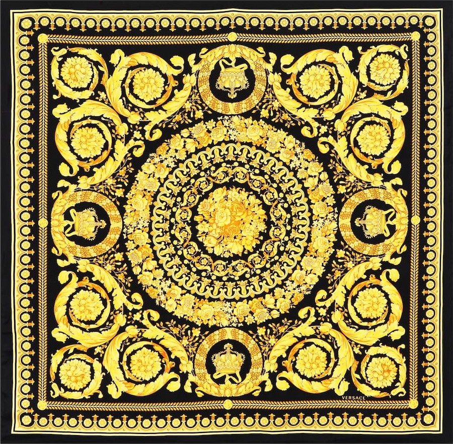 Versace Baroque SS92 printed silk scarf