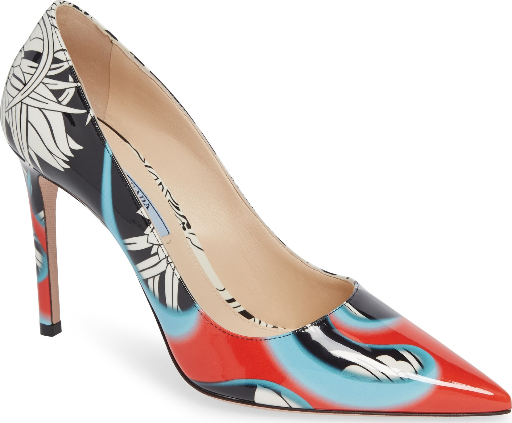 Prada Print Pointy Toe Pump