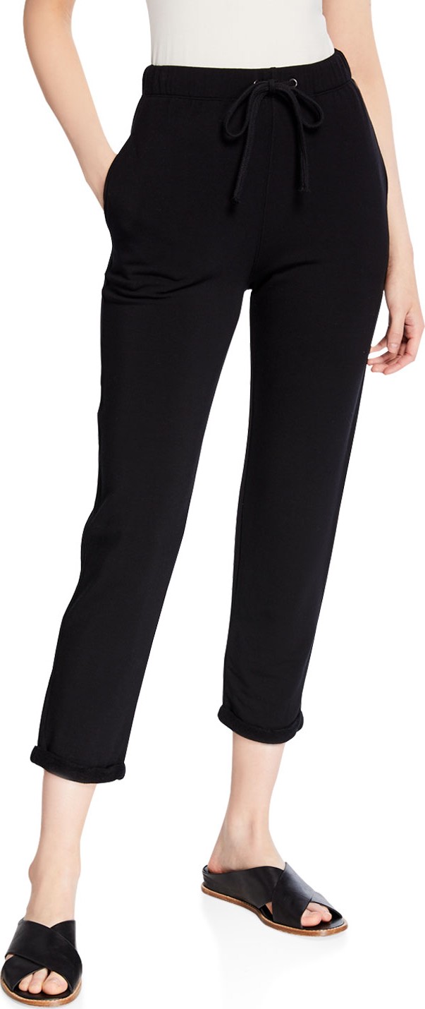 Majestic Drawstring French Terry Pants with Rolled Hem