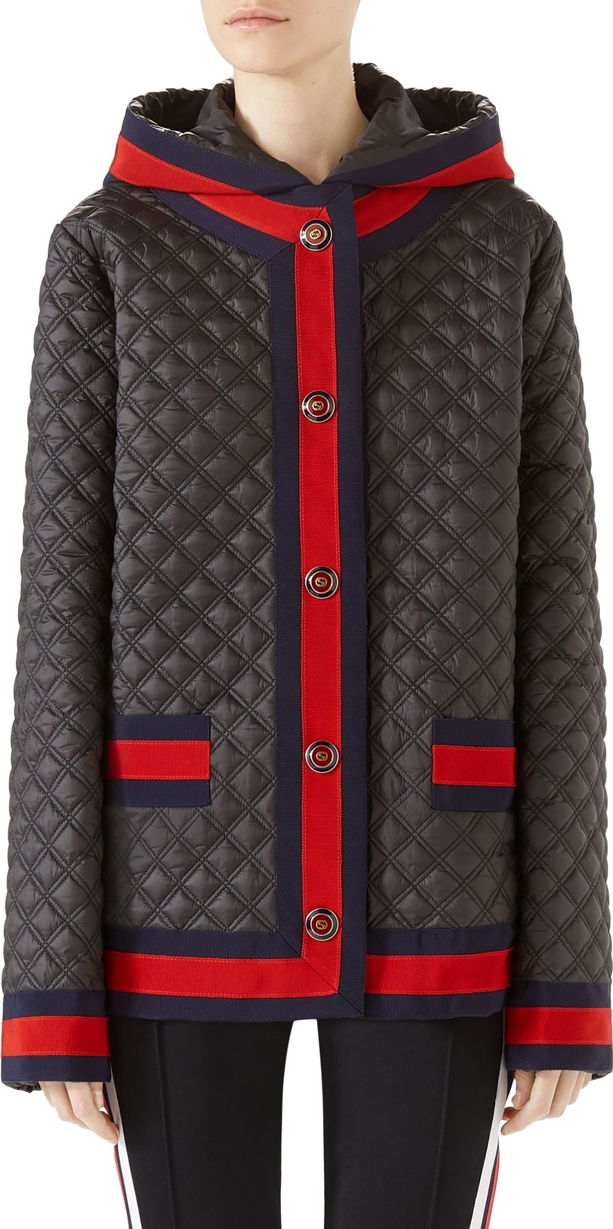 Gucci Quilted Caban with Removable Hood