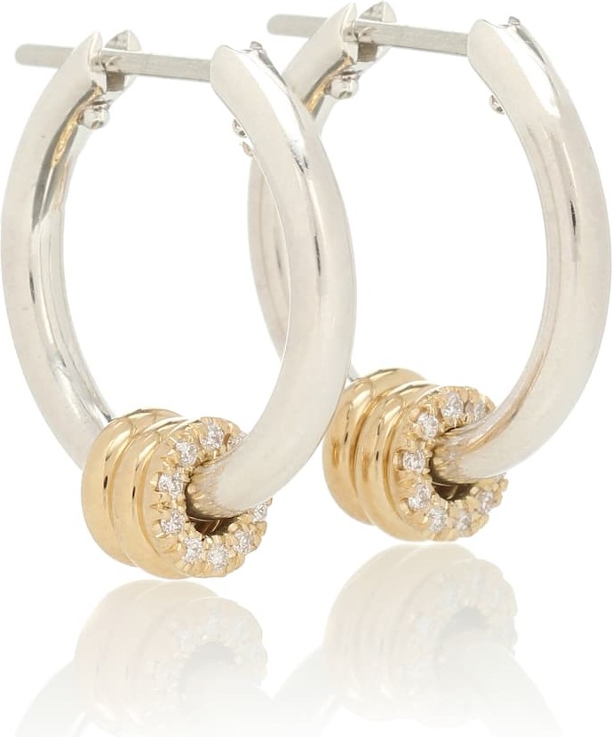 Spinelli Kilcollin Ara SG Deux sterling silver and 18kt yellow gold earrings with diamonds