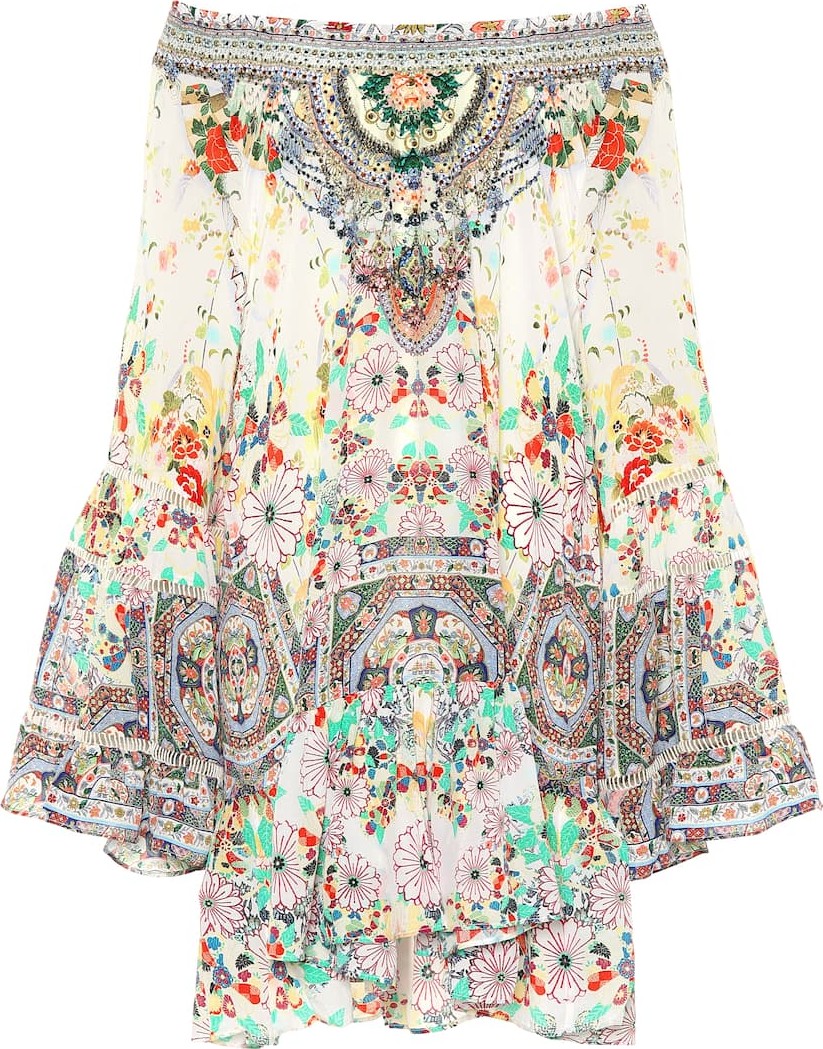 Camilla Embellished silk minidress