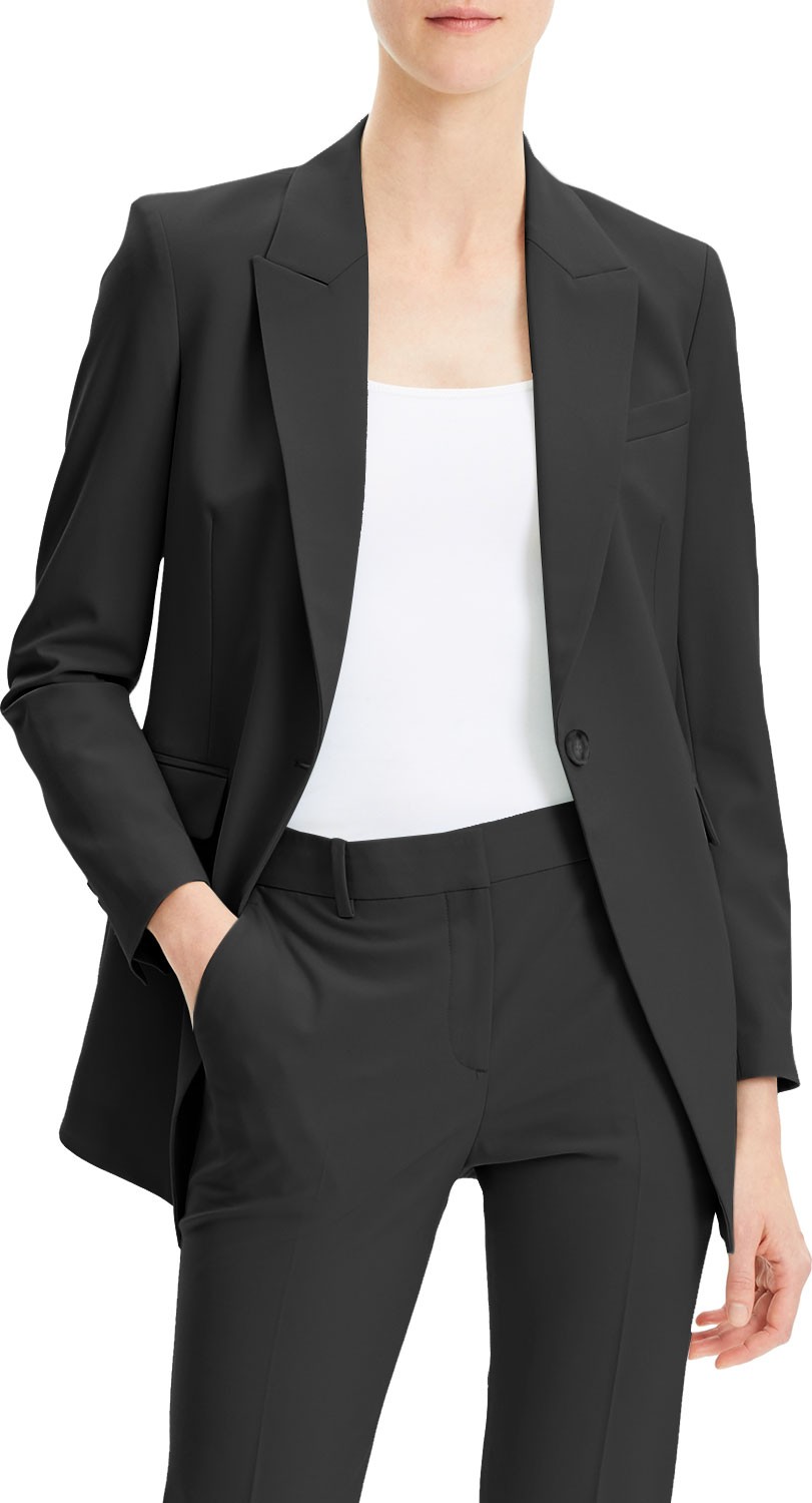 Theory Etiennette One-Button Good Wool Suiting Jacket