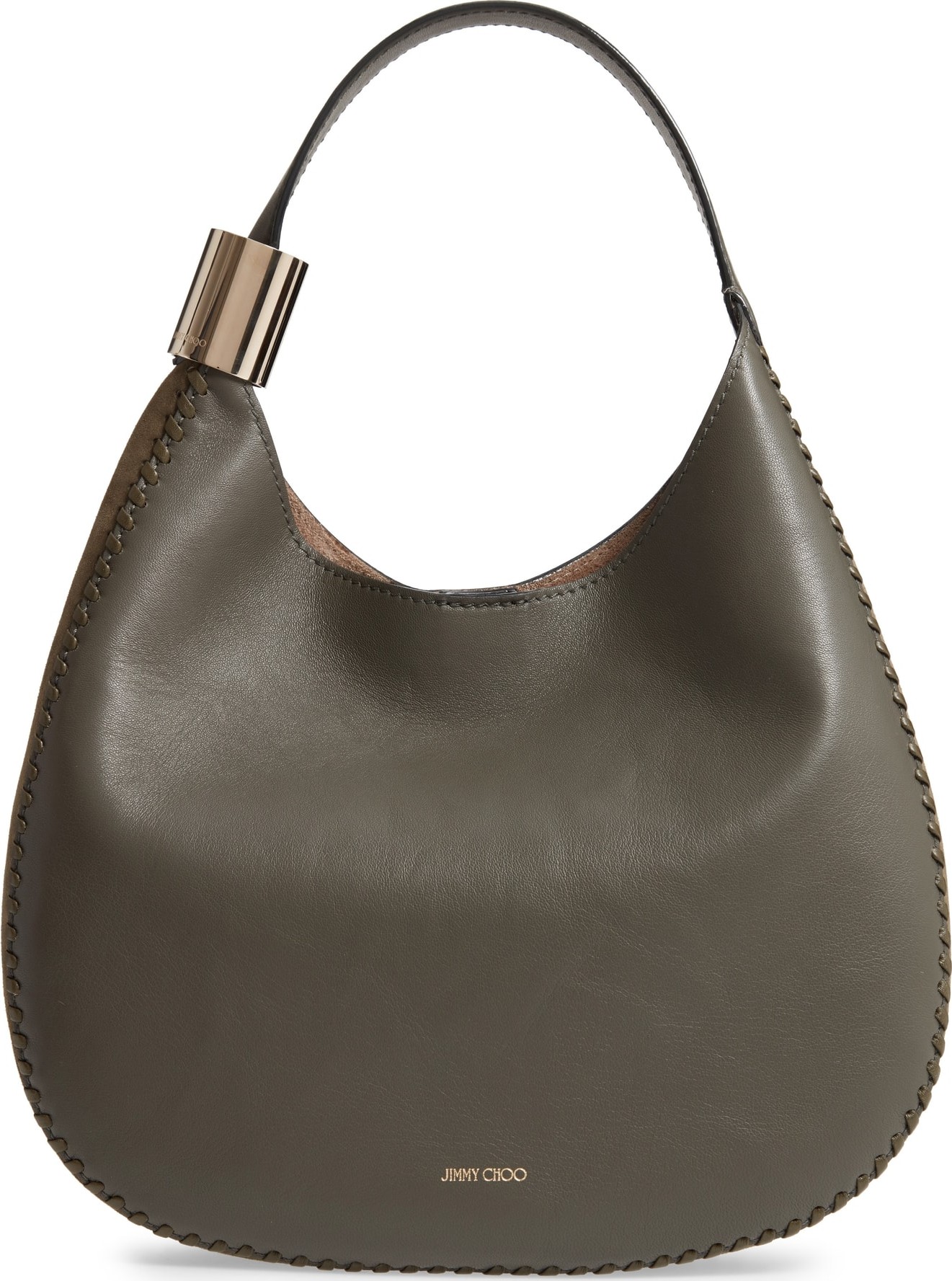 Jimmy Choo Stevie Lambskin Leather & Suede Hobo