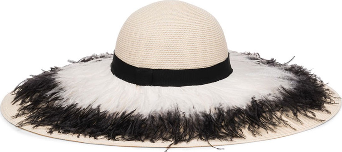 Eugenia Kim Sunny Ostrich Feather Fringe Sun Hat