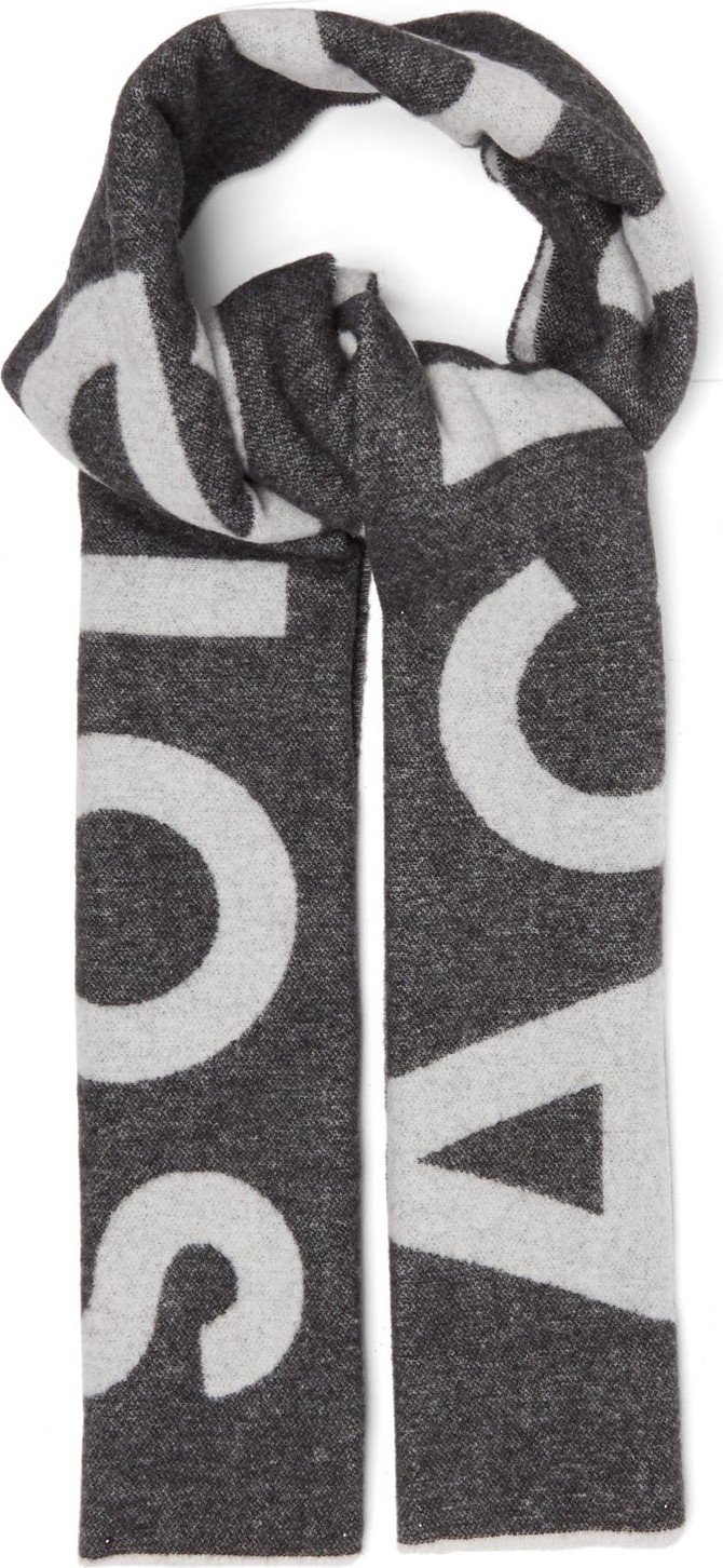Acne Studios Toronty intarsia-logo wool-blend scarf