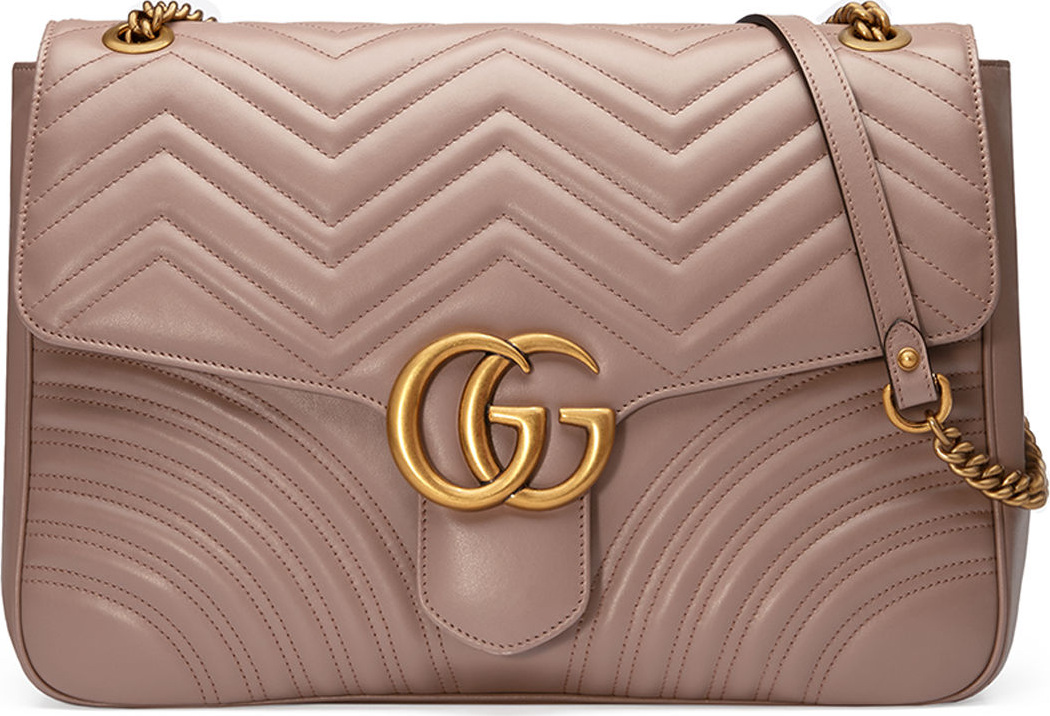 Gucci GG Marmont Large Chevron Quilted Leather Shoulder Bag