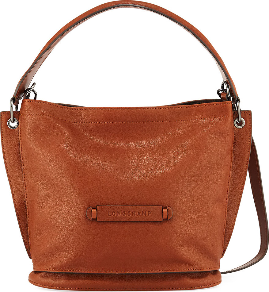 Longchamp 3D Leather Crossbody Hobo Bag