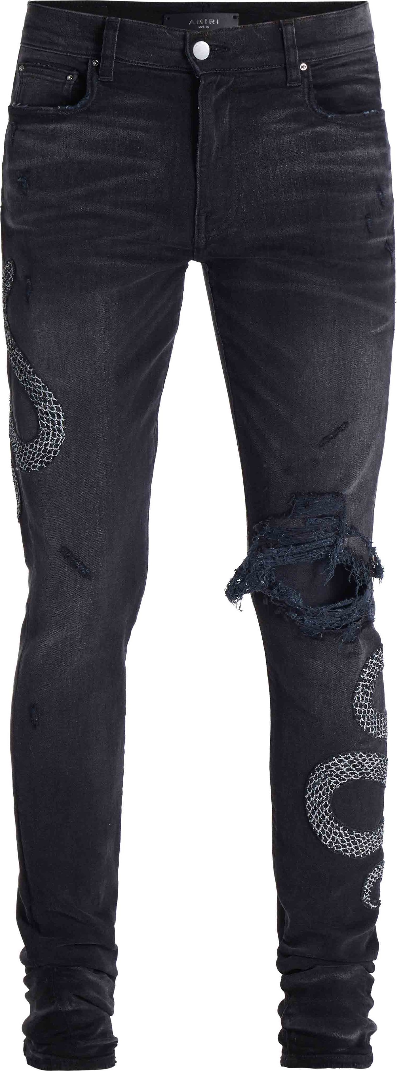 Amiri Glitter snake classic broken jean