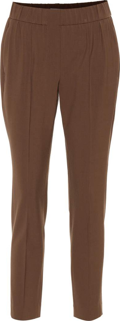 Brunello Cucinelli Stretch-wool straight-leg pants
