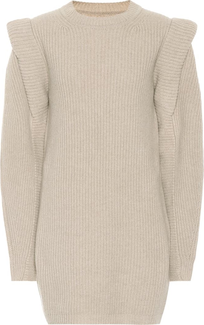 Isabel Marant Beatsy cashmere and wool minidress