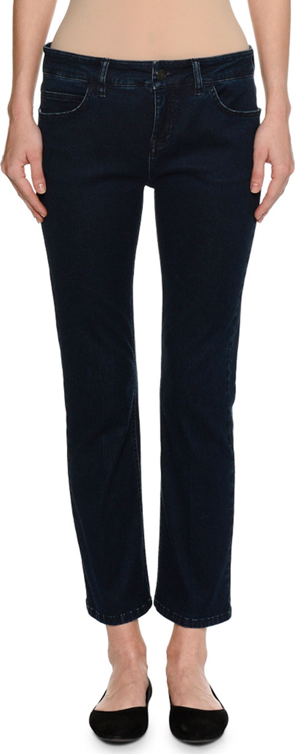 Piazza Sempione Low-Rise Slim-Straight Jeans, Blue