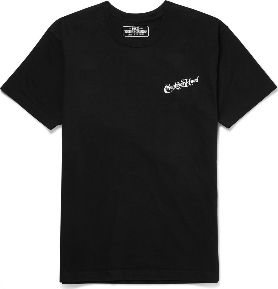 Neighborhood Logo-Print Cotton-Jersey T-Shirt