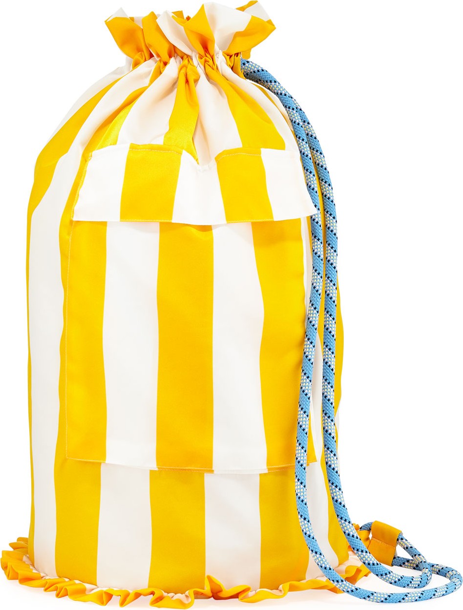 La Double J Pellicano Striped Silk Backpack