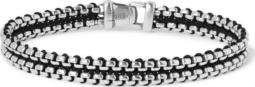 David Yurman Sterling Silver and Nylon Bracelet