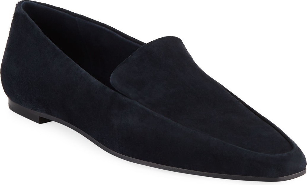 THE ROW Minimal Flat Suede Loafers