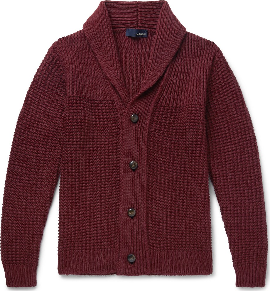 Lardini Shawl-Collar Wool Cardigan