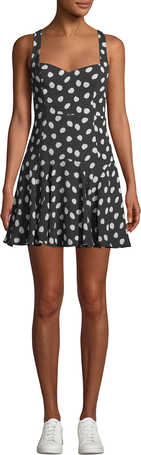 Fame and Partners The Farr Polka Dot Mini Dress