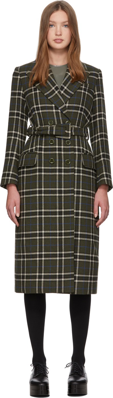 Alexachung Green Tailored Belted Peacoat