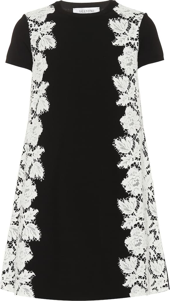 Valentino Crêpe and lace minidress