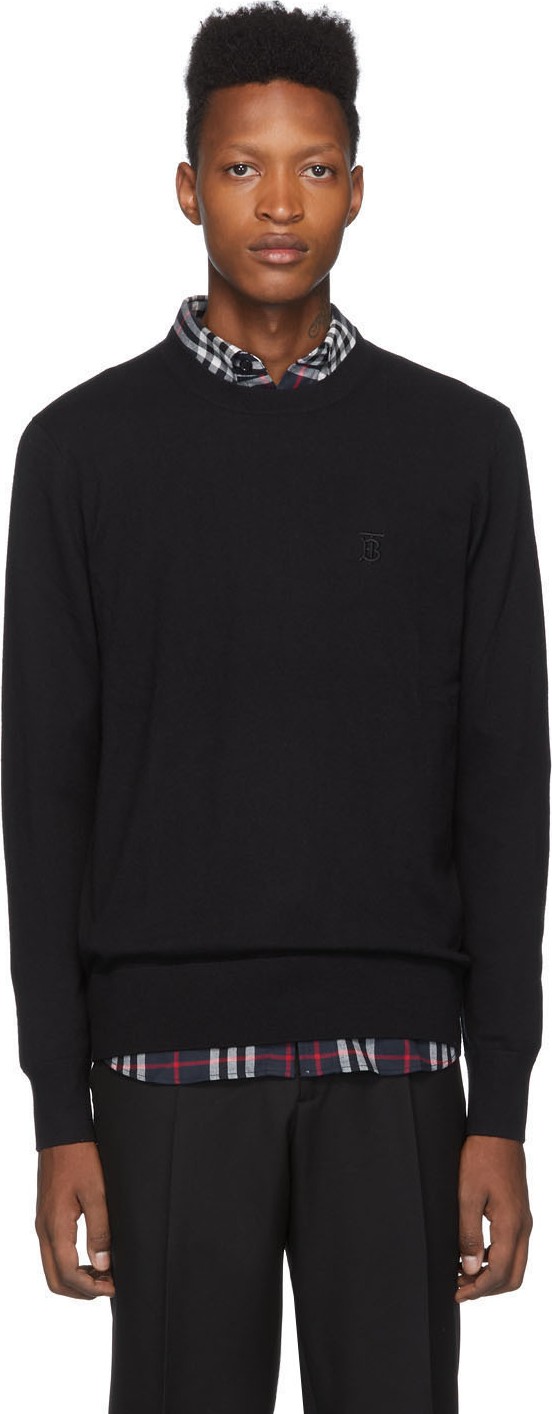 Burberry London England Black Monogram Collins Sweater