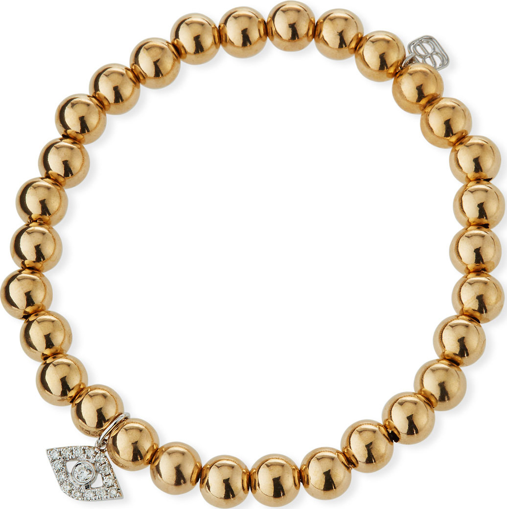 Sydney Evan 14k Two-Tone Gold & Diamond Eye Bracelet