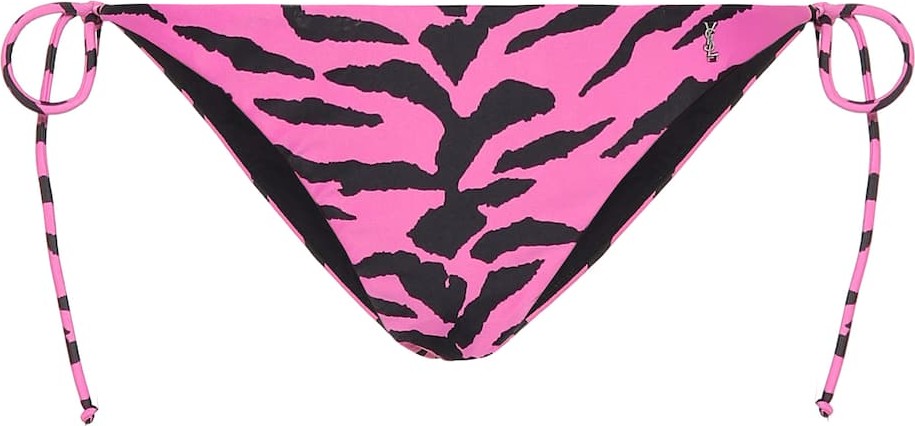 Saint Laurent Zebra-print bikini bottoms
