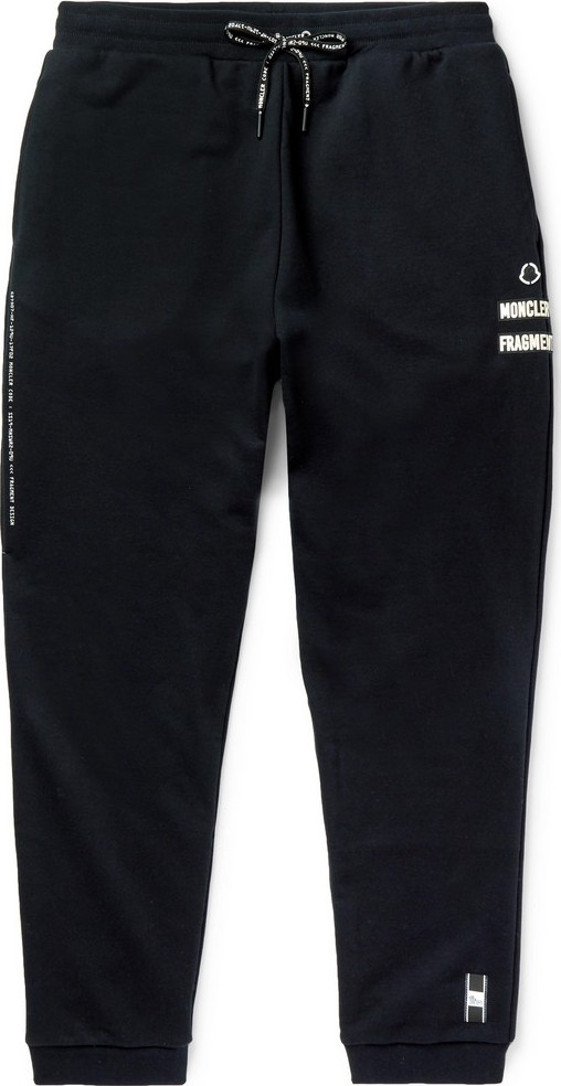 Moncler Genius 7 Moncler Fragment Slim-Fit Tapered Appliquéd Printed Loopback Cotton-Jersey Sweatpants